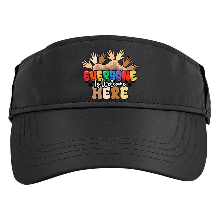 Idaho Teacher Everyone Is Welcome Here Equality LGBT Groovy Adult Drive Performance Visor