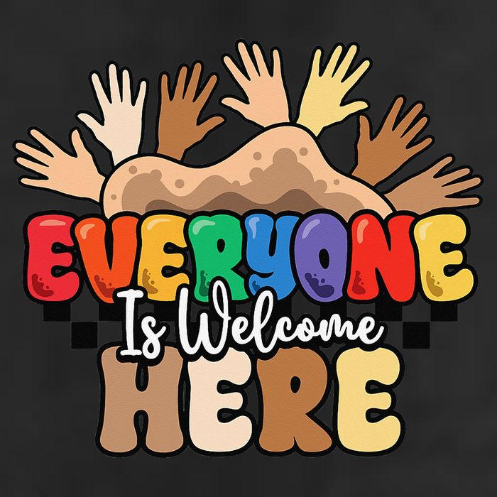 Idaho Teacher Everyone Is Welcome Here Equality LGBT Groovy Adult Drive Performance Visor