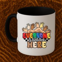 Idaho Teacher Everyone Is Welcome Here Equality LGBT Groovy Mug