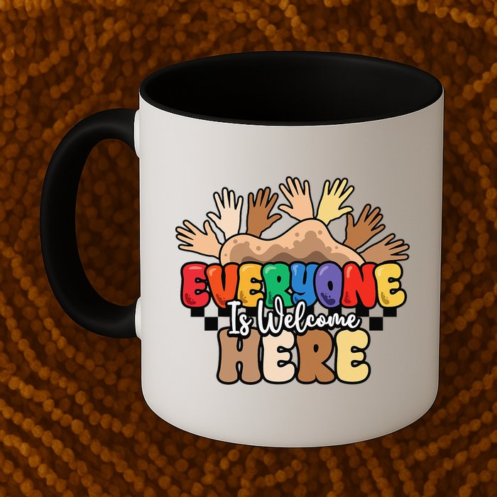 Idaho Teacher Everyone Is Welcome Here Equality LGBT Groovy Mug