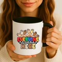 Idaho Teacher Everyone Is Welcome Here Equality LGBT Groovy Mug