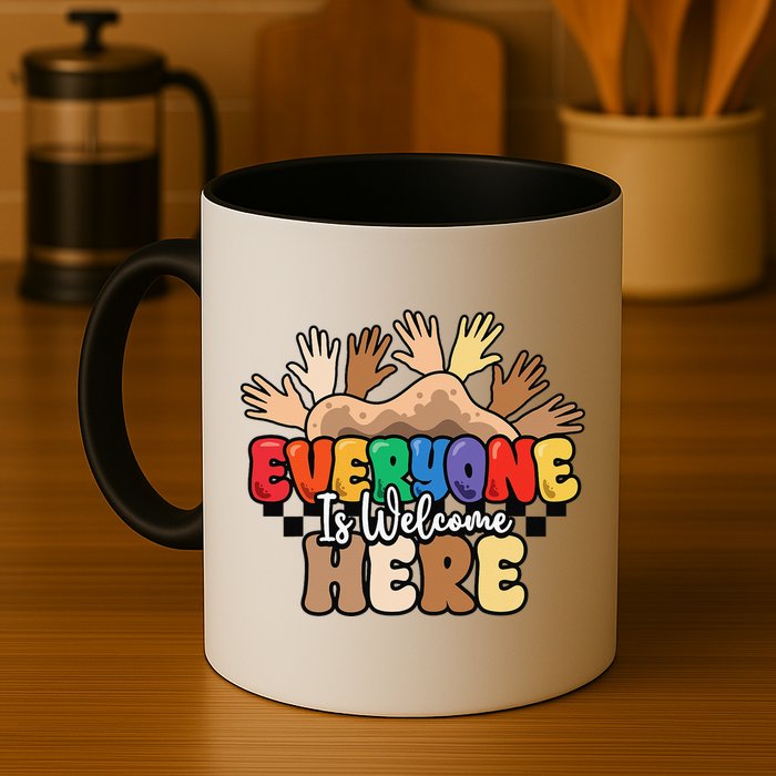 Idaho Teacher Everyone Is Welcome Here Equality LGBT Groovy Mug