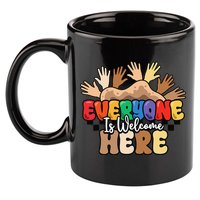 Idaho Teacher Everyone Is Welcome Here Equality LGBT Groovy 11oz C Handle Ceramic Mug