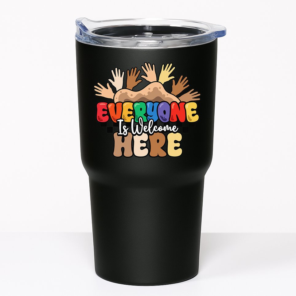 Idaho Teacher Everyone Is Welcome Here Equality LGBT Groovy Tumbler