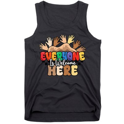 Idaho Teacher Everyone Is Welcome Here Equality LGBT Groovy Tank Top