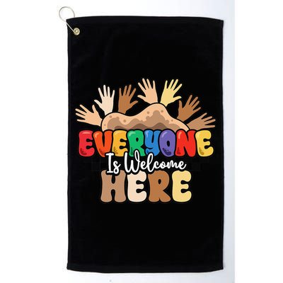 Idaho Teacher Everyone Is Welcome Here Equality LGBT Groovy Golf Towel