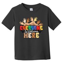 Idaho Teacher Everyone Is Welcome Here Equality LGBT Groovy Toddler T-Shirt