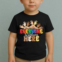 Idaho Teacher Everyone Is Welcome Here Equality LGBT Groovy Toddler T-Shirt