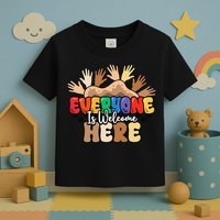 Idaho Teacher Everyone Is Welcome Here Equality LGBT Groovy Toddler T-Shirt