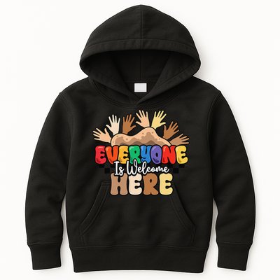 Idaho Teacher Everyone Is Welcome Here Equality LGBT Groovy Kids Hoodie