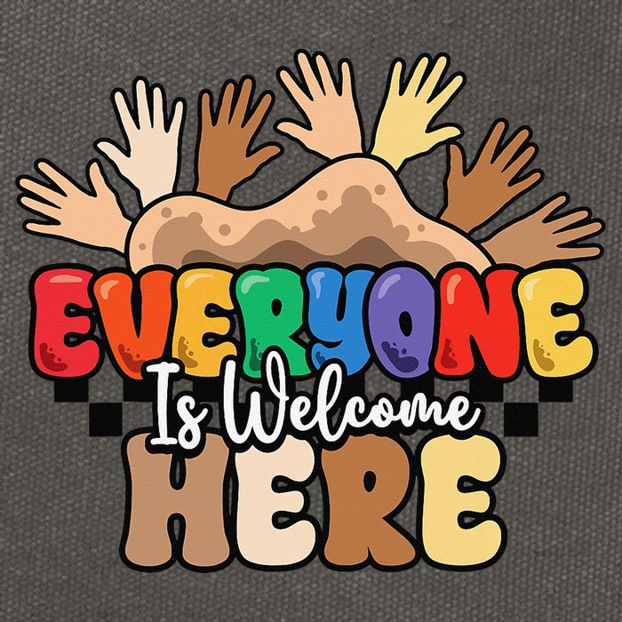 Idaho Teacher Everyone Is Welcome Here Equality LGBT Groovy Cotton Canvas Backpack