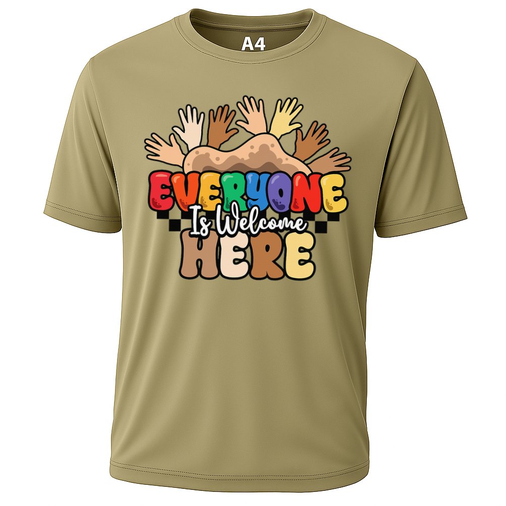 Idaho Teacher Everyone Is Welcome Here Equality LGBT Groovy Performance Shirt