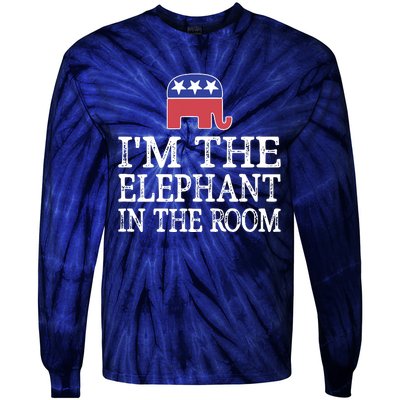 Im The Elephant In The Room Republican Conservative Tie-Dye Long Sleeve Shirt