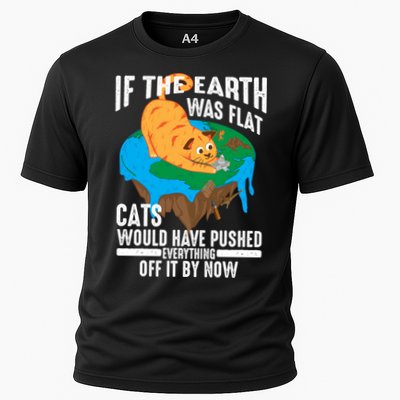 If The Earth Was Flat Cool Planet Cats Funny Gift Performance Shirt