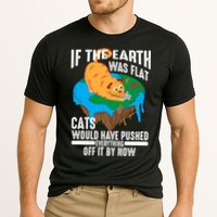 If The Earth Was Flat Cool Planet Cats Funny Gift Cooling Performance Crew T-Shirt