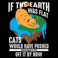 If The Earth Was Flat Cool Planet Cats Funny Gift Cooling Performance Crew T-Shirt