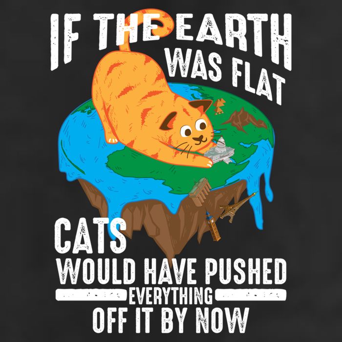 If The Earth Was Flat Cool Planet Cats Funny Gift 11oz C Handle Ceramic Mug