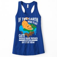 If The Earth Was Flat Cool Planet Cats Funny Gift Womens Tank Top
