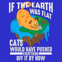 If The Earth Was Flat Cool Planet Cats Funny Gift Womens Tank Top