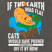 If The Earth Was Flat Cool Planet Cats Funny Gift Cotton Canvas Backpack