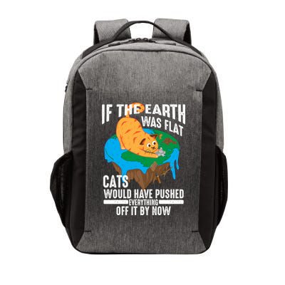 If The Earth Was Flat Cool Planet Cats Funny Gift Vector Backpack