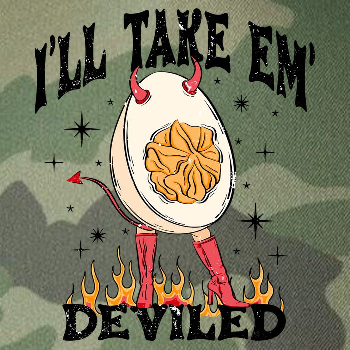 ILl Take Em Deviled Funny Thanksgiving Deviled Eggs Legacy Tie Dye Trucker Hat