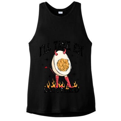 ILl Take Em Deviled Funny Thanksgiving Deviled Eggs Ladies PosiCharge Tri-Blend Wicking Tank