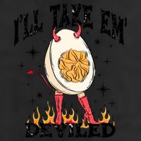 ILl Take Em Deviled Funny Thanksgiving Deviled Eggs 7 Panel Mesh Trucker Snapback Hat