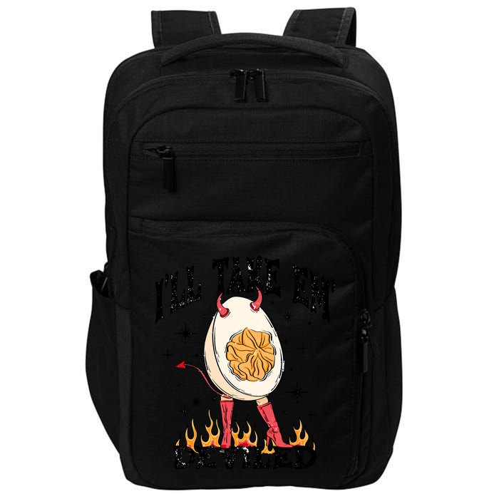 ILl Take Em Deviled Funny Thanksgiving Deviled Eggs Impact Tech Backpack