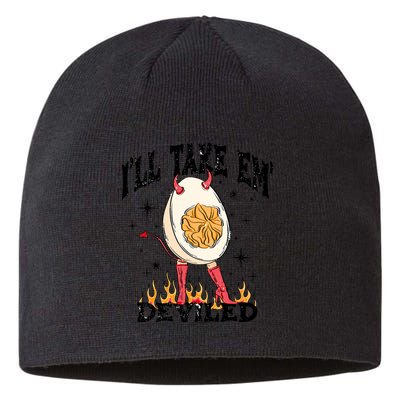ILl Take Em Deviled Funny Thanksgiving Deviled Eggs Sustainable Beanie