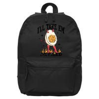 ILl Take Em Deviled Funny Thanksgiving Deviled Eggs 16 in Basic Backpack
