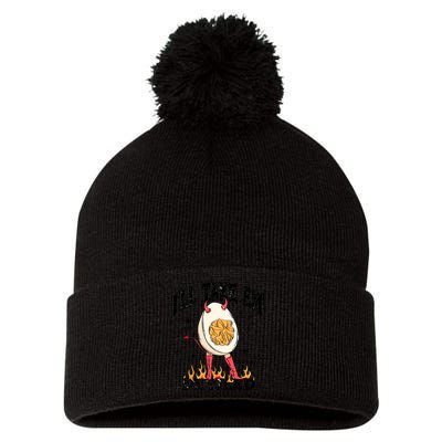 ILl Take Em Deviled Funny Thanksgiving Deviled Eggs Pom Pom 12in Knit Beanie