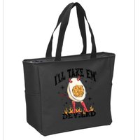 ILl Take Em Deviled Funny Thanksgiving Deviled Eggs Zip Tote Bag