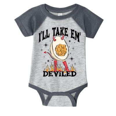 ILl Take Em Deviled Funny Thanksgiving Deviled Eggs Infant Baby Jersey Bodysuit