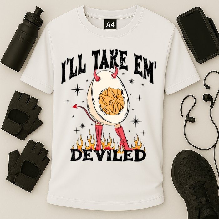 ILl Take Em Deviled Funny Thanksgiving Deviled Eggs Performance Shirt