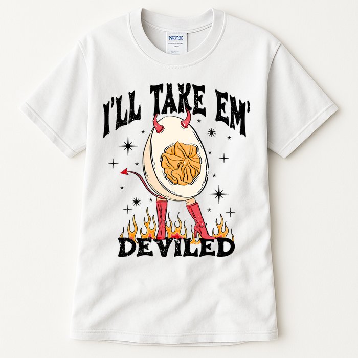 ILl Take Em Deviled Funny Thanksgiving Deviled Eggs Tall T-Shirt