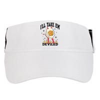 ILl Take Em Deviled Funny Thanksgiving Deviled Eggs Adult Drive Performance Visor