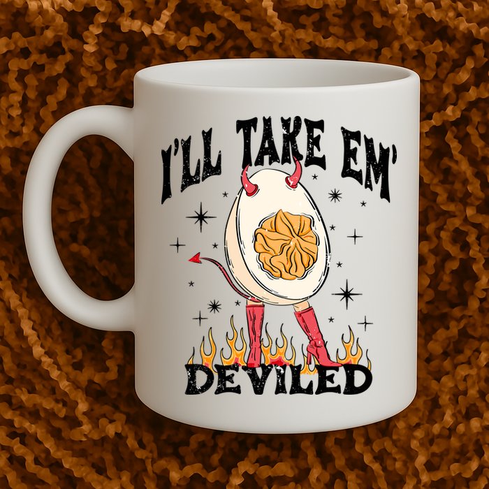 ILl Take Em Deviled Funny Thanksgiving Deviled Eggs Mug