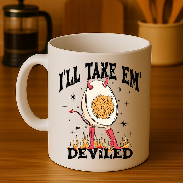 ILl Take Em Deviled Funny Thanksgiving Deviled Eggs Mug