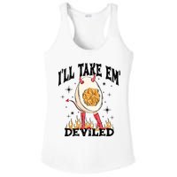 ILl Take Em Deviled Funny Thanksgiving Deviled Eggs Ladies PosiCharge Competitor Racerback Tank