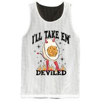 ILl Take Em Deviled Funny Thanksgiving Deviled Eggs Mesh Reversible Basketball Jersey Tank