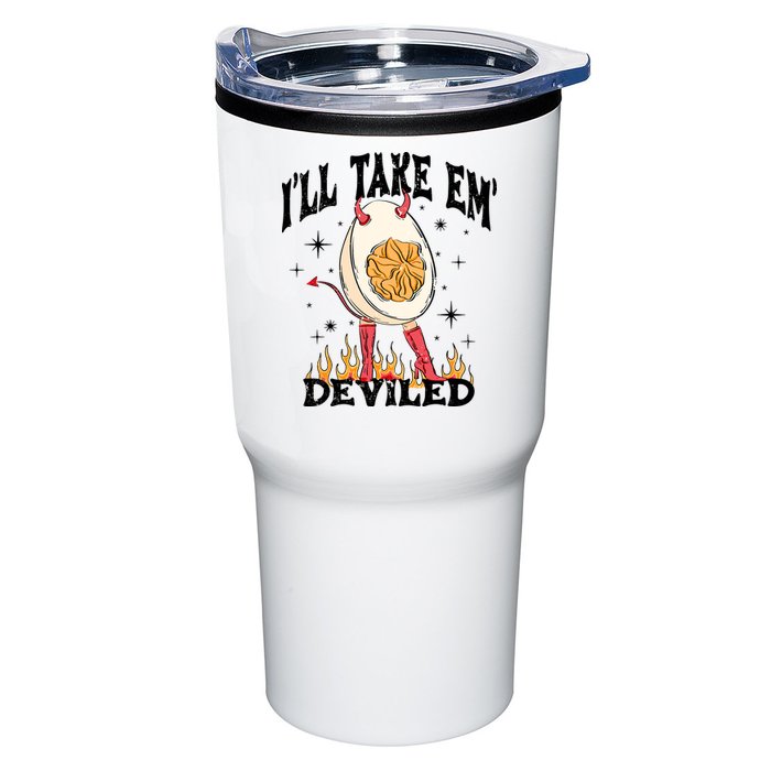 ILl Take Em Deviled Funny Thanksgiving Deviled Eggs Tumbler