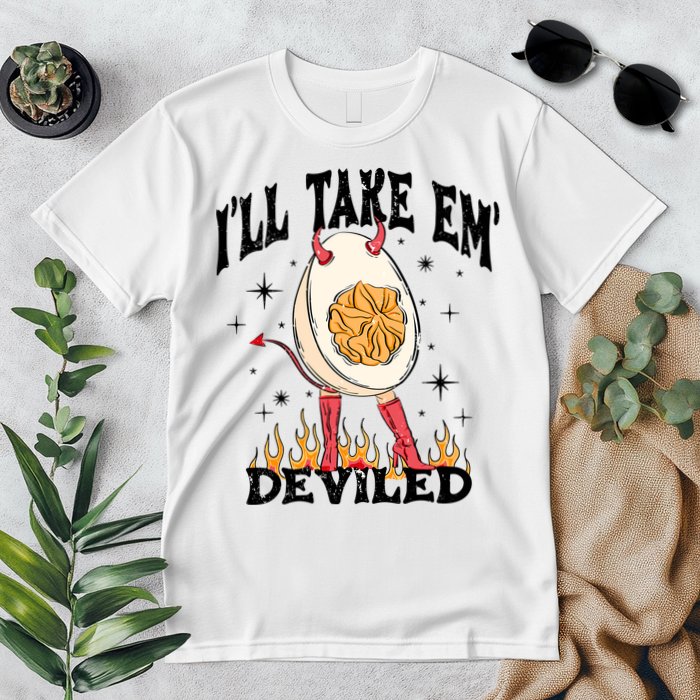 ILl Take Em Deviled Funny Thanksgiving Deviled Eggs Premium T-Shirt