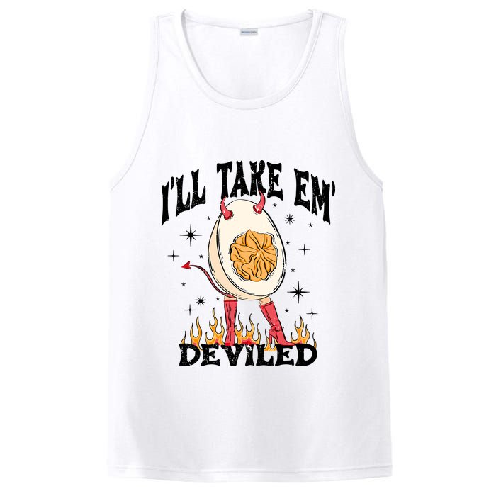 ILl Take Em Deviled Funny Thanksgiving Deviled Eggs PosiCharge Competitor Tank