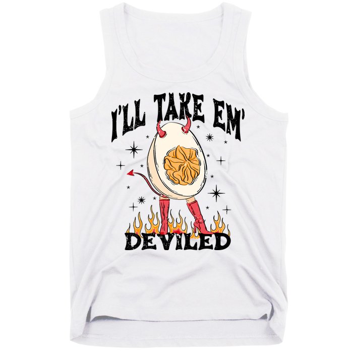 ILl Take Em Deviled Funny Thanksgiving Deviled Eggs Tank Top