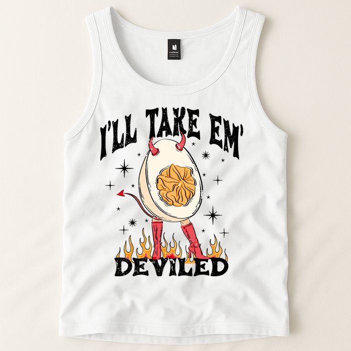 ILl Take Em Deviled Funny Thanksgiving Deviled Eggs Tank Top
