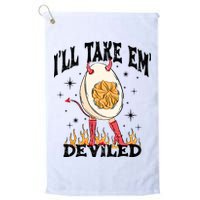 ILl Take Em Deviled Funny Thanksgiving Deviled Eggs Golf Towel