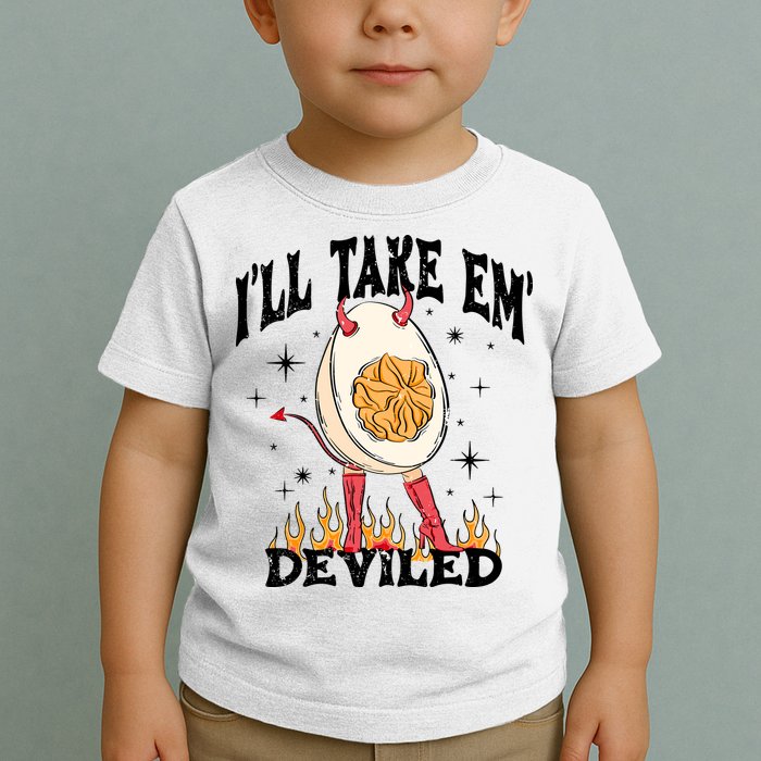 ILl Take Em Deviled Funny Thanksgiving Deviled Eggs Toddler T-Shirt