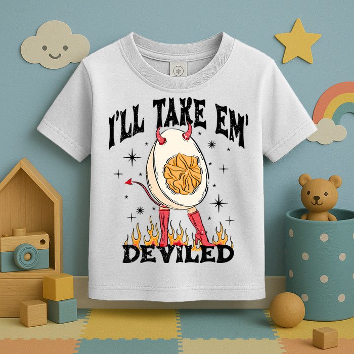 ILl Take Em Deviled Funny Thanksgiving Deviled Eggs Toddler T-Shirt