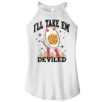ILl Take Em Deviled Funny Thanksgiving Deviled Eggs Women's Perfect Tri Rocker Tank